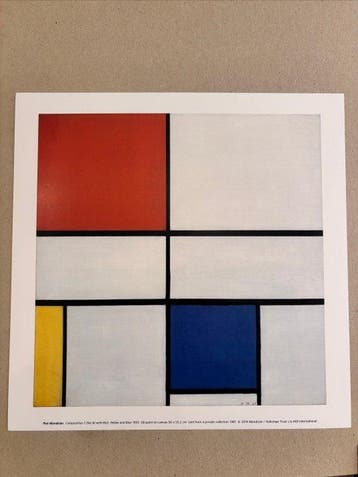 Piet Mondrian - Composition C (No.III) with Red, Yellow and