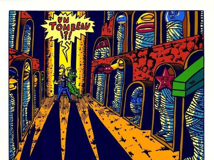 Hervé Di Rosa (1959) - Le tombeau, Antiquités & Art, Antiquités | Autres Antiquités