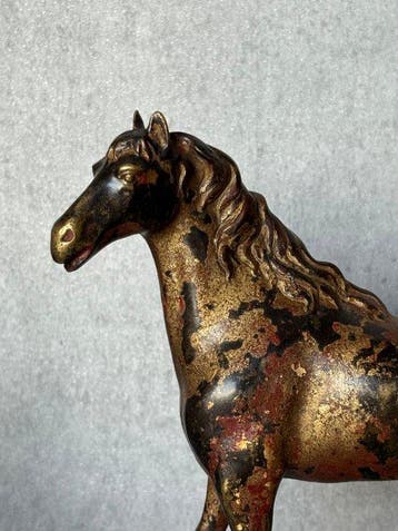 Beeld, Groot formaat paard 24 cm - 24 cm - Brons