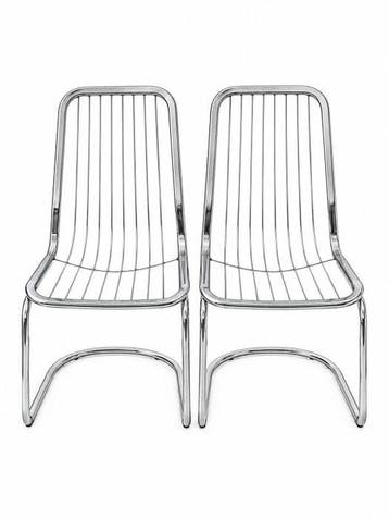 Chaise (2) - Acier, Chrome, Antiquités & Art