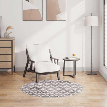 vidaXL Vloerkleed wasbaar ø120 cm meerkleurig, Verzenden