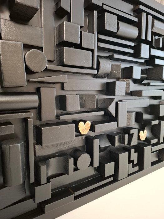 TWO FACES - Bricks World, Antiek en Kunst, Kunst | Schilderijen | Modern