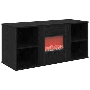 vidaXL Elektrische haard Zwart eiken 100 x 37 x 45,5 cm, Verzenden, Nieuw