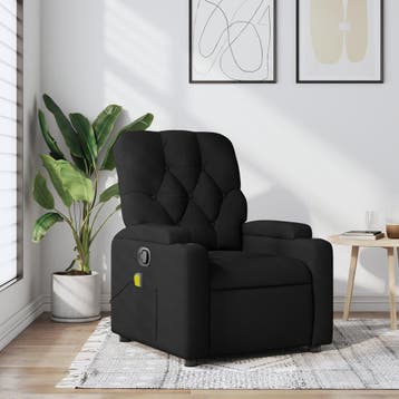 vidaXL Massagestoel met zwarte stof, Verzenden