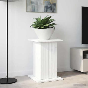 vidaXL Plantenstand Wit 30,5 x 30 x 43 cm Bewerkt hout, Tuin en Terras, Verzenden, Nieuw