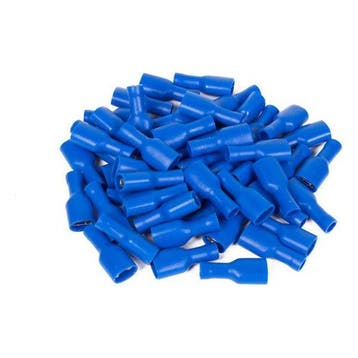 Bieden: Blue Insulated Female Spade Terminals 2.5-6.6mm 50p, Ophalen of Verzenden, Nieuw