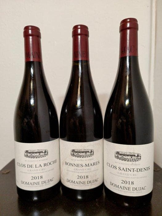 2018 Domaine Dujac Clos de La Roche, Clos Saint Denis &, Verzamelen, Wijnen