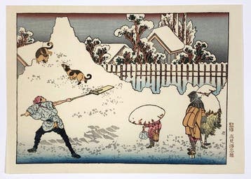 Set of 3 Famous Ukiyo-e Woodblock Prints - Katsushika, Antiek en Kunst