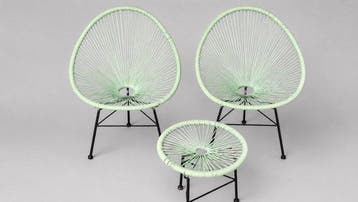 Stoel - Staal, Plastic - Acapulco-stijl set - Twee