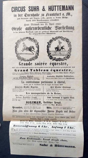 Circus Suhr & Hüttemann - 1862