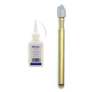 Silberschnitt glassnijder met 50ml glas snijolie, Verzenden, Nieuw