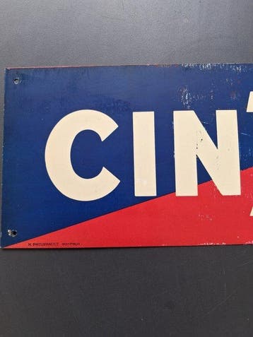 CINZANO - Enseigne publicitaire - Acier