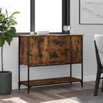 vidaXL Dressoir 100x36x85 cm bewerkt hout gerookt, Huis en Inrichting, Kasten | Dressoirs, Verzenden, Nieuw