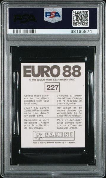 Panini 1988 Panini Euro 88 #227 Ruud Gullit - PSA 7 - 1, Nieuw