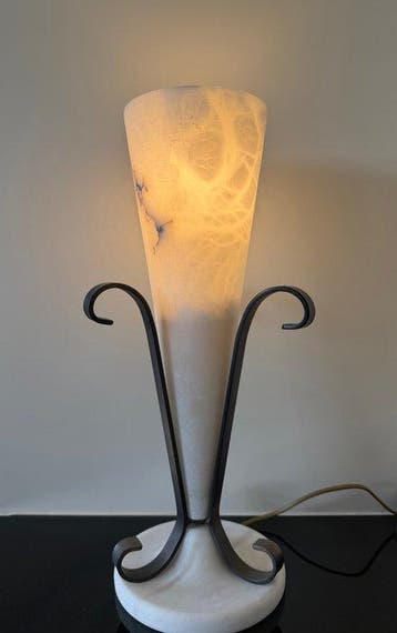 Lampe de table - Lampe de table en albâtre espagnol, pierre