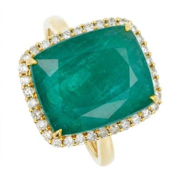 Zonder minimumprijs - Ring - 14 karaat Geel goud - 10.86ct.