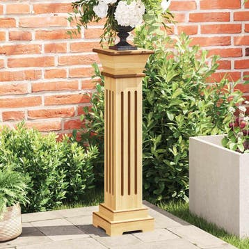 vidaXL Plantenstandaard klassieke zuil vierkant 17x17x66 cm, Verzenden, Nieuw