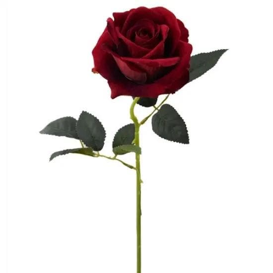 Roos Open Rood Zijdenbloem 52 cm per stuk, Maison & Meubles, Accessoires pour la Maison | Plantes & Fleurs artificielles
