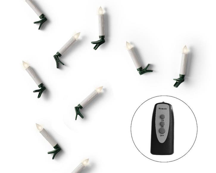 Led boomkaarsjes warm wit op batterij – 10 stuks met timer, Maison & Meubles, Accessoires pour la Maison | Plantes & Fleurs artificielles