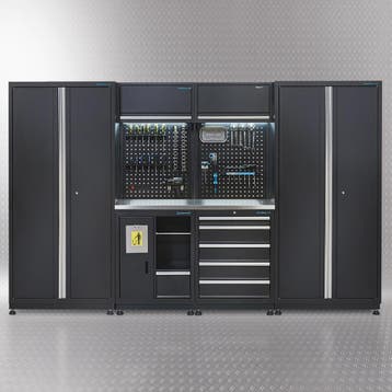 Datona Werkplaatsinrichting PREMIUM met RVS werkblad 315 cm, Ophalen of Verzenden