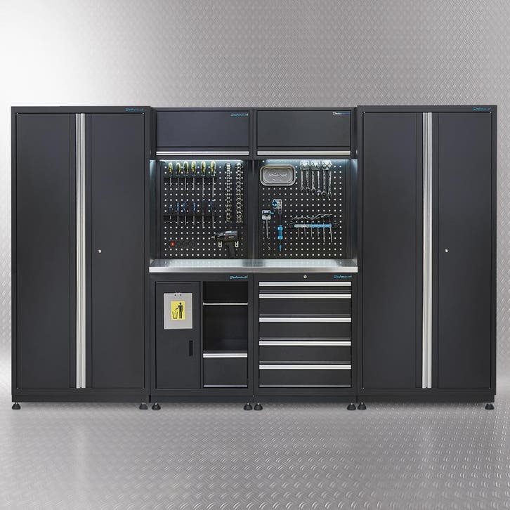 Datona Werkplaatsinrichting PREMIUM met RVS werkblad 315 cm, Doe-het-zelf en Bouw, Werkbanken, Ophalen of Verzenden