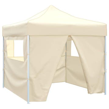 vidaXL Partytent 291 x 291 x 315 cm Crèmekleurig Oxford Stof, Verzenden