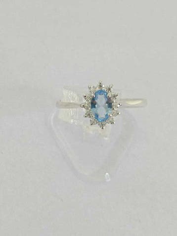 Sans prix de réserve - Bague Argent Diamant (Naturelle) -