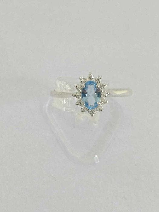 Sans prix de réserve - Bague Argent Diamant (Naturelle) -, Bijoux, Sacs & Beauté, Bagues
