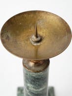 Kandelaar - Marmer, Messing - H : 12 cm