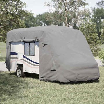 vidaXL Camperhoezen 610x235x275 cm vliesvlies grijs, Verzenden
