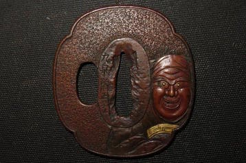 Katana - Refuge - C6-278 Daruma Tsuba : Masayoshi - Japon -, Antiquités & Art