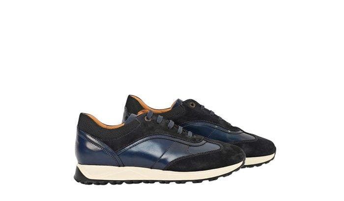 TESTONI Blue Sneaker Plain Calf + Suede + Fabric 8 UK - 42, Vêtements | Hommes, Chaussures