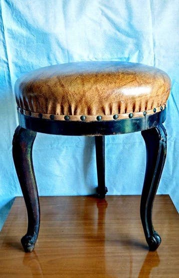 Sgabello da pianoforte - Tabouret - Noce - Style Louis XV