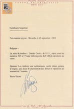 België 1933 - Grote Orval met CERTIFICAAT Kaiser - OBP/COB