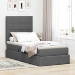 vidaXL Opslag bed met matras Donkergrijs 90 x 200 cm, Huis en Inrichting, Slaapkamer | Bedden, Verzenden, Nieuw