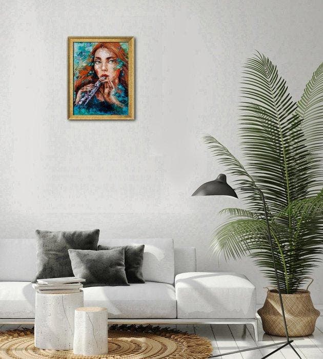 Krystyna Roz-Pasek - Melodia wspomnie - oil on canvas, Antiek en Kunst, Kunst | Schilderijen | Modern