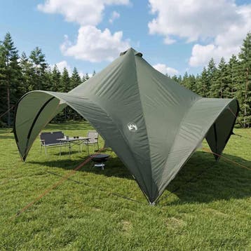 vidaXL Partytent 400 x 400 x 320 cm Legergroen Polyester en, Verzenden, Nieuw
