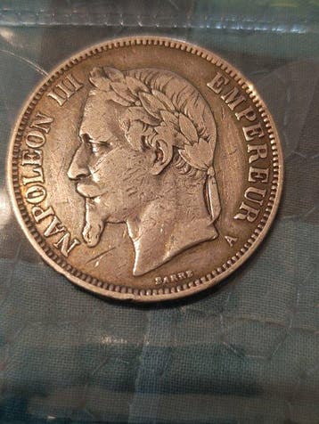 Frankrijk. Napoléon III. 5 Francs 1870-A, Paris (Zonder, Postzegels en Munten