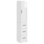 vidaXL Kast Set 2 pcs Hoogglans Wit 33 x 34,5 x 87 cm, Huis en Inrichting, Verzenden, Nieuw