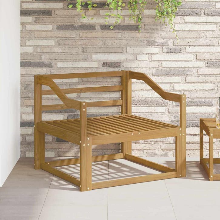 vidaXL Buiten Midden Sofa Massief Acacia Hout Wit, Maison & Meubles, Canapés | Repose-pieds & Poufs, Envoi
