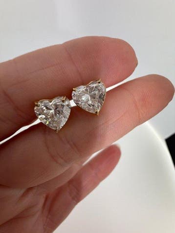 Oorbellen - 14 karaat Geel goud - 5.01ct. tw. Diamant, Nieuw
