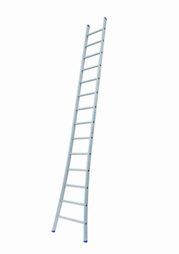 Solide 1-delige ladder 14 sporten met gebogen voet, Ophalen of Verzenden, Nieuw, Ladder, 2 tot 4 meter