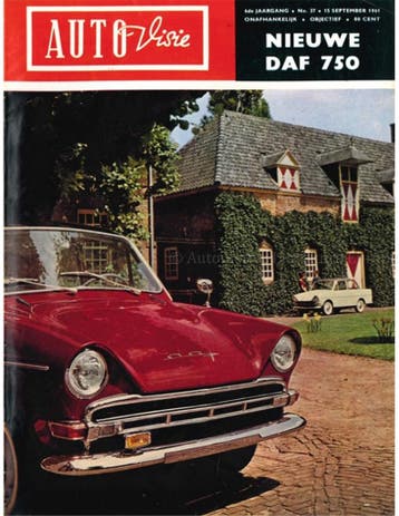 1961 AUTOVISIE MAGAZINE 37 NEDERLANDS, Ophalen of Verzenden, Nieuw