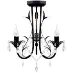 vidaXL Kroonluchter art nouveau metaal kristallen kralen 3, Verzenden