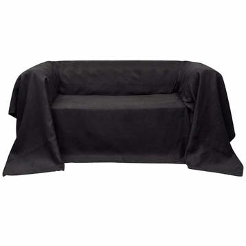 vidaXL Bankhoes 270x350 cm microsuède antraciet, Verzenden, Nieuw