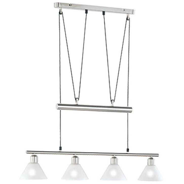 LED Hanglamp Trion Stomun - 4-lichts aluminium hangverlichti, Maison & Meubles, Lampes | Suspensions, Envoi
