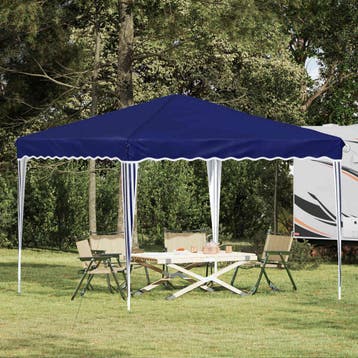 vidaXL Pop-up Feesttent 288 x 288 x 245 cm Blauw Oxford Stof, Verzenden
