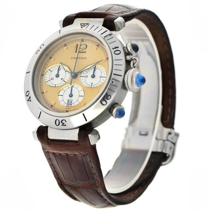 Cartier - Pasha Chronograph - W3100355/ 1050-1 - Homme -, Bijoux, Sacs & Beauté, Montres | Hommes
