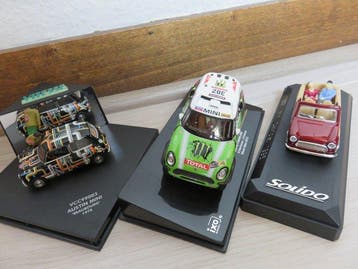 Vitesse, Solido, IXO 1:43 - Modelauto (6) - 3 Austin Mini de, Nieuw
