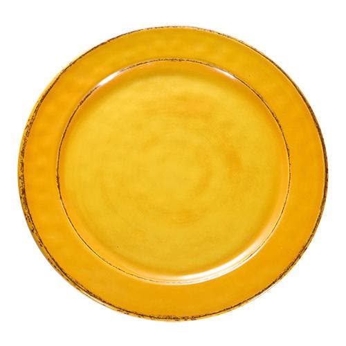 Bord | Melamine | Geel | Per Stuk | Ø220x25(h)mm EMGA, Zakelijke goederen, Horeca | Keukenapparatuur, Nieuw in verpakking, Verzenden